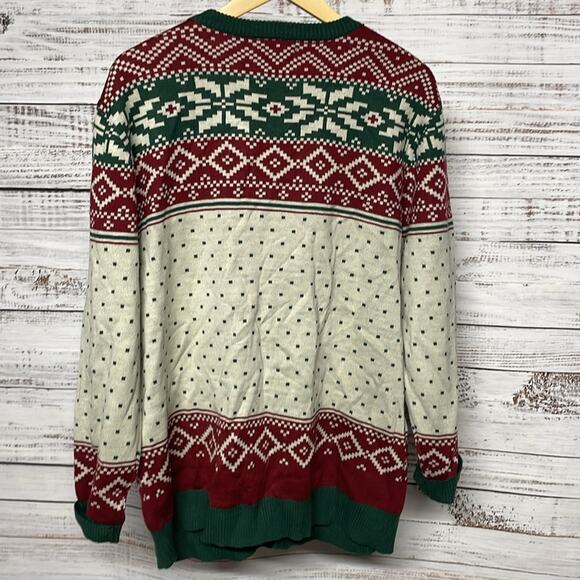 Elf Cotton-Headed Ninny Muggins Christmas Sweater Cardigan XXL - Picture 6 of 7